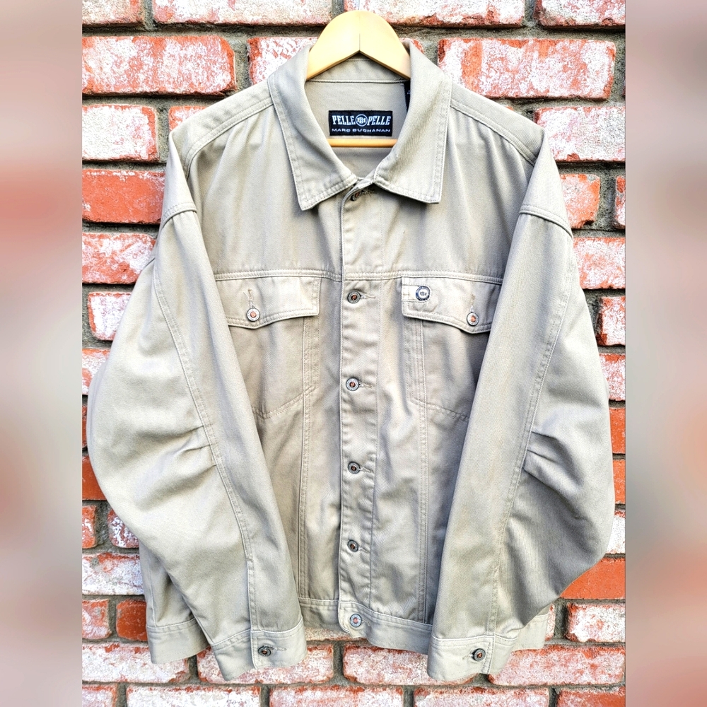 Pelle Pelle Beige Soft Denim Jacket XL